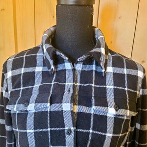 Eddie Bauer Fleece Flannel Button Up, M